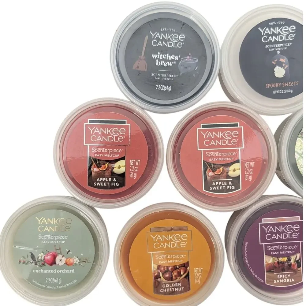 Yankee Scenterpiece Candle Easy Meltcup 2.2oz-Lot Of 9-Eight Different Scents